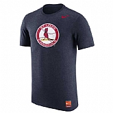 St. Louis Cardinals Nike Cooperstown Retro Logo Tri-Blend WEM T-Shirt - Navy Blue,baseball caps,new era cap wholesale,wholesale hats